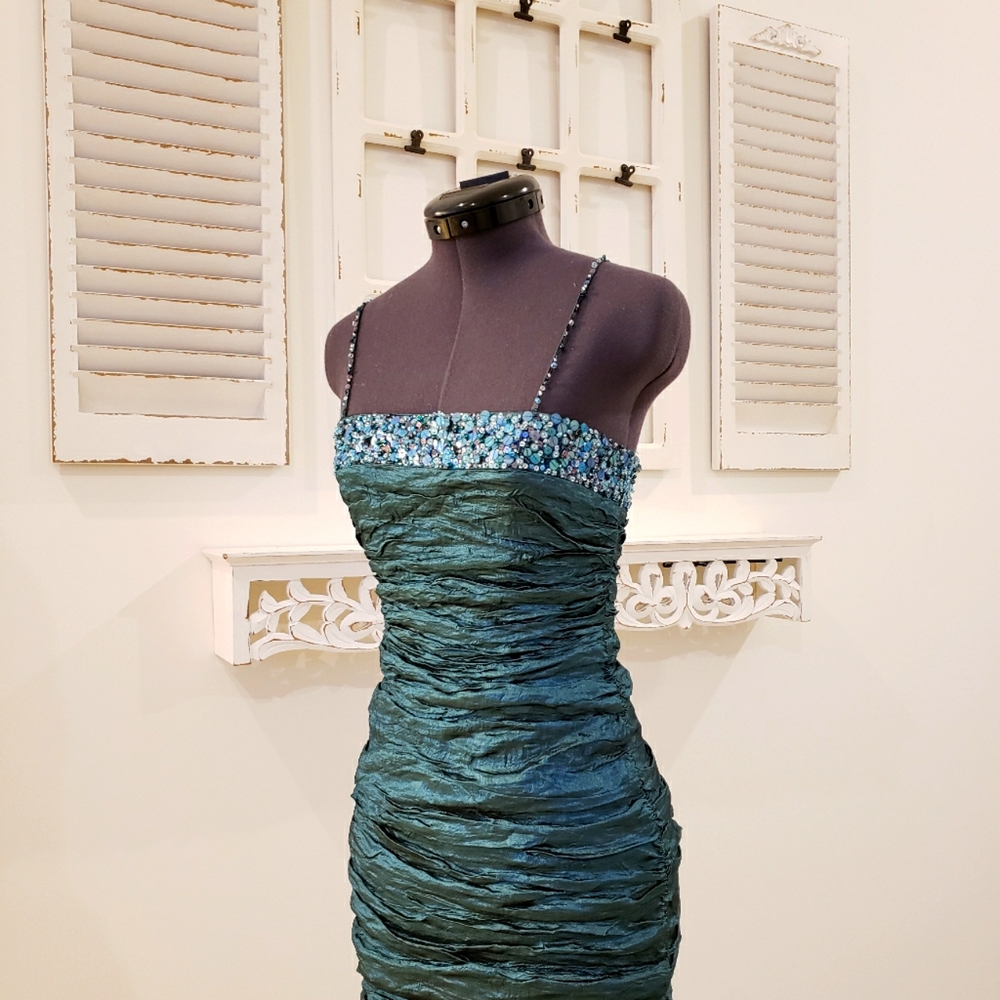 BCBG Max Azria XXS Teal Cocktail Dress